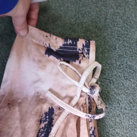 SHEIN Black Cream Tie-Dye Bralette & Jogger Set - Picture 3 of 4